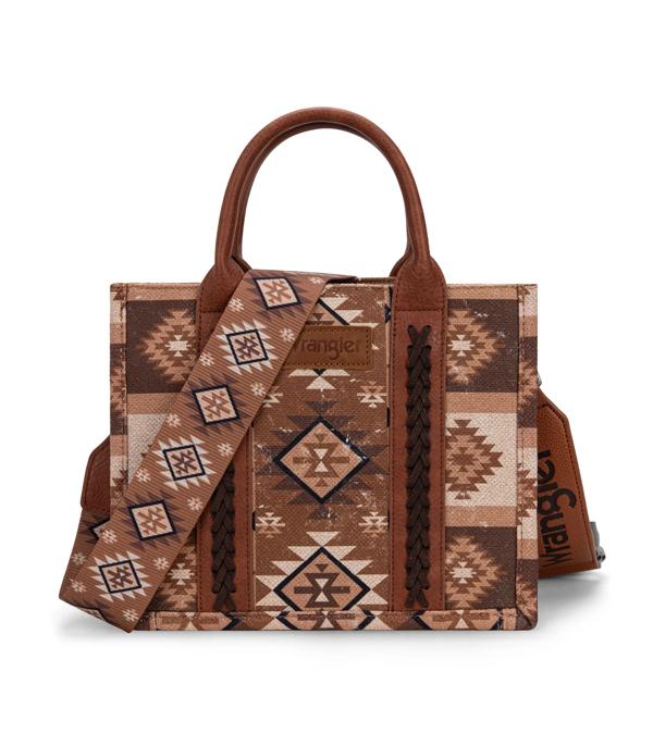 New Arrival :: Wholesale Wrangler Aztec Pattern Tote Crossbody 