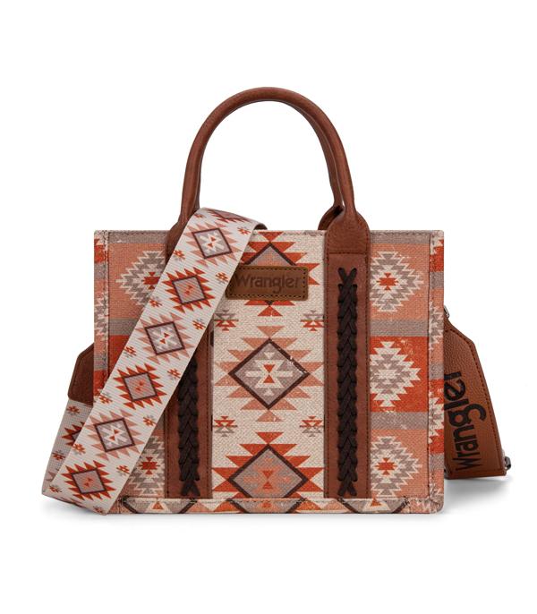 New Arrival :: Wholesale Wrangler Aztec Pattern Tote Crossbody 
