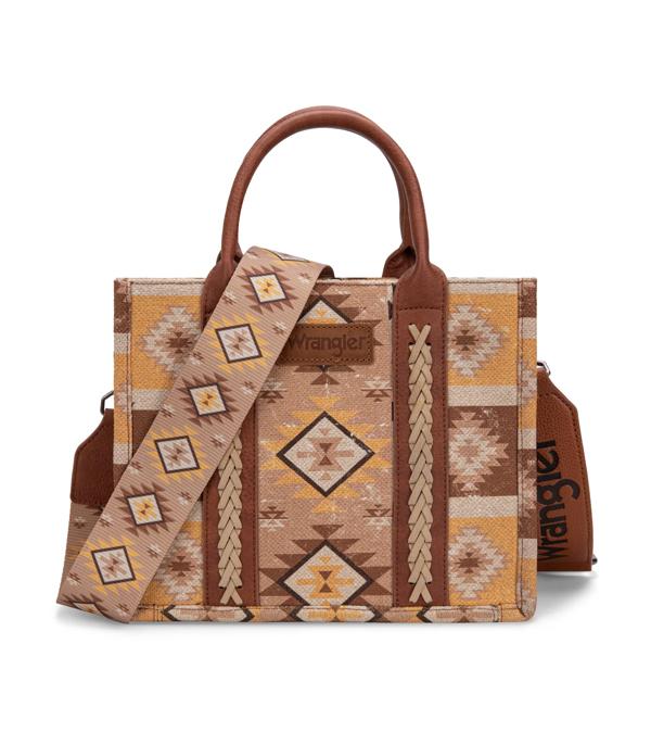 New Arrival :: Wholesale Wrangler Aztec Pattern Tote Crossbody 