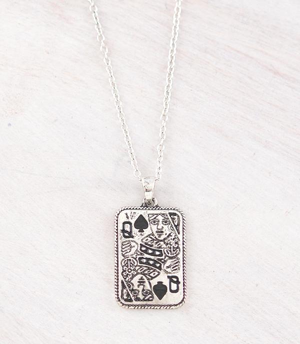 New Arrival :: Wholesale Queen of Spade Card Necklace