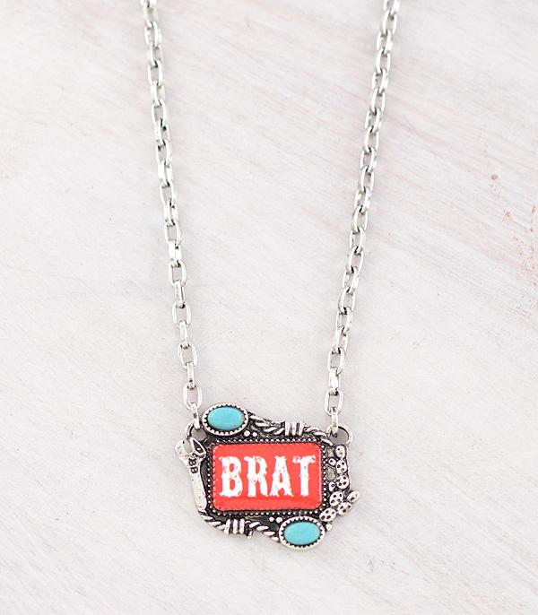 New Arrival :: Wholesale Western Brat Turquoise Pendant Necklace