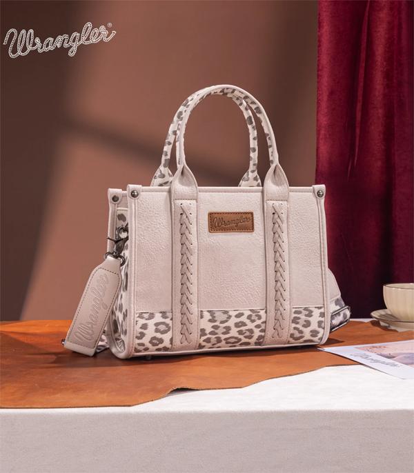 New Arrival :: Wholesale Wrangler Leopard Print Tote Crossbody 