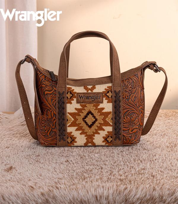 New Arrival :: Wholesale Wrangler Tooled Aztec Crossbody Bag