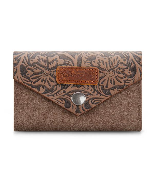 New Arrival :: Wholesale Wrangler Floral Tooled Card Holder