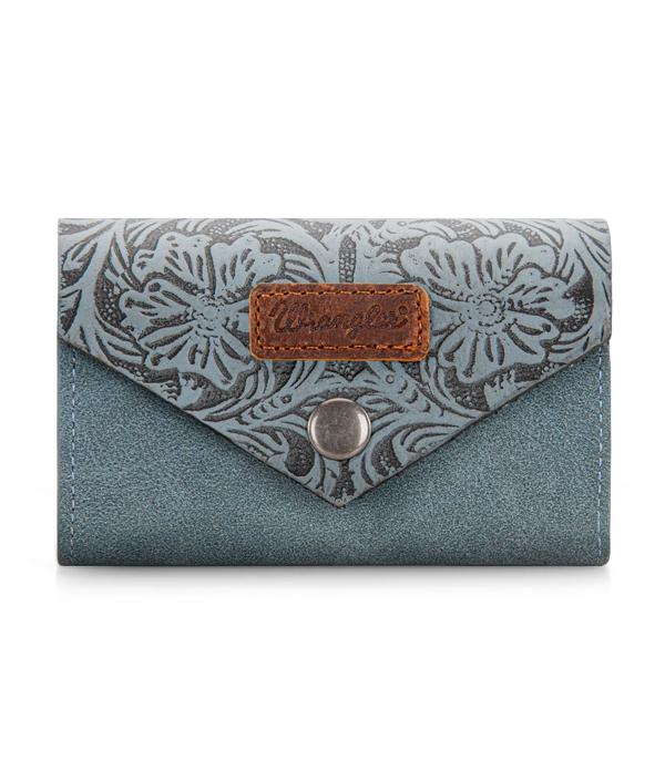 New Arrival :: Wholesale Wrangler Floral Tooled Card Holder