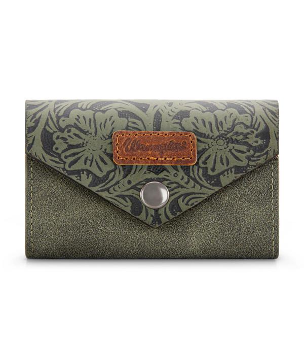 New Arrival :: Wholesale Wrangler Floral Tooled Card Holder