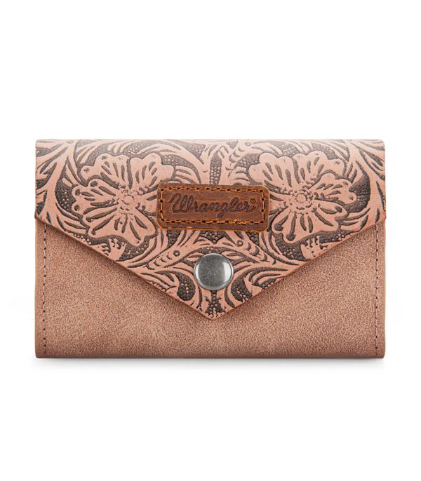 New Arrival :: Wholesale Wrangler Floral Tooled Card Holder