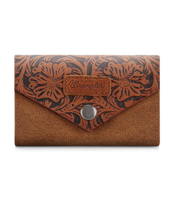 New Arrival :: Wholesale Wrangler Floral Tooled Card Holder