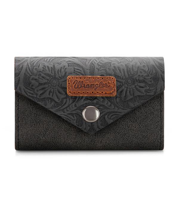 New Arrival :: Wholesale Wrangler Floral Tooled Card Holder