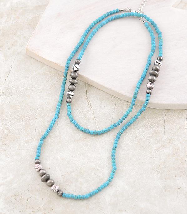 New Arrival :: Wholesale Western Turquoise Navajo Bead Necklace