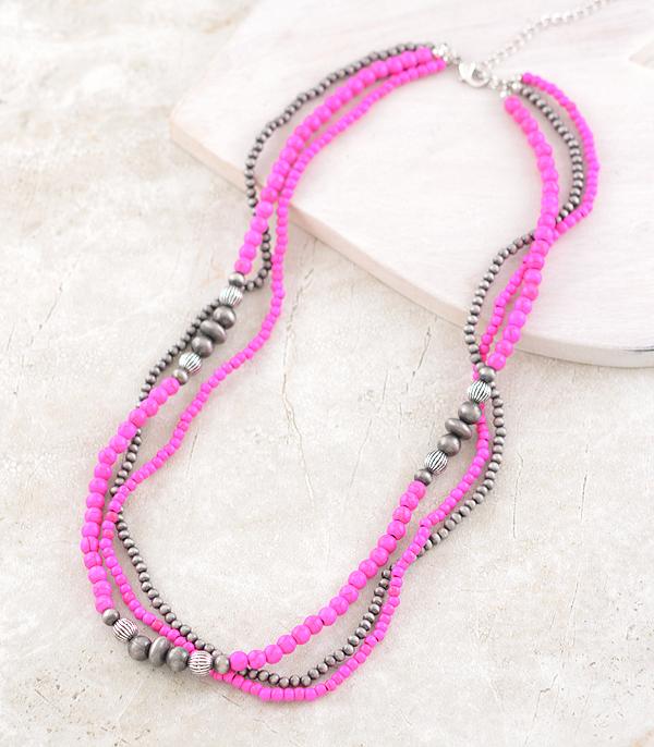 New Arrival :: Wholesale Western Navajo Pearl Layered Necklace
