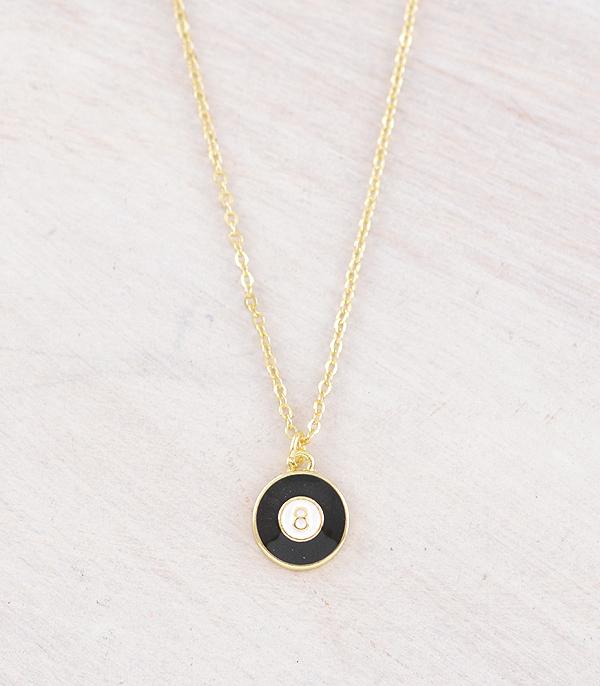 New Arrival :: Wholesale Trending Eight Ball Pendant Necklace