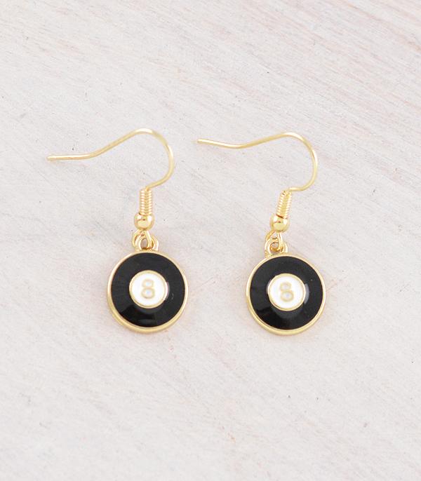 New Arrival :: Wholesale Trending Eight Ball Earrings
