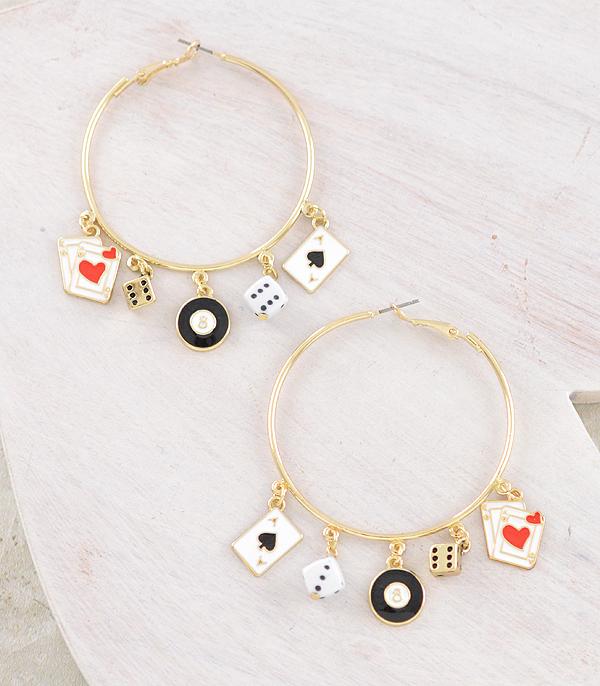 New Arrival :: Wholesale Western Trending Charm Hoop Earrings