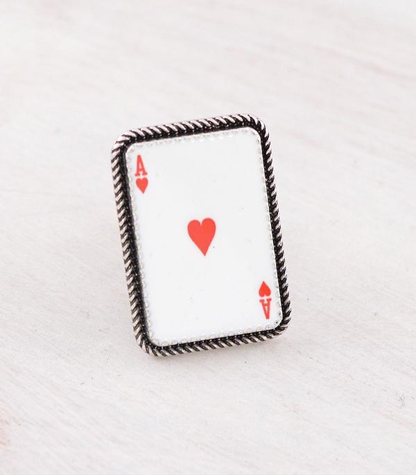 New Arrival :: Wholesale Ace of Hearts Card Ring