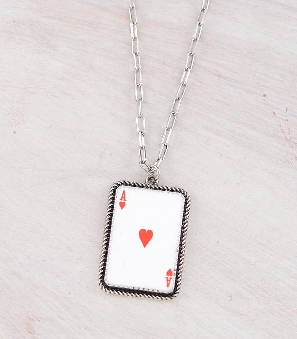 New Arrival :: Wholesale Western Ace of Heart Necklace