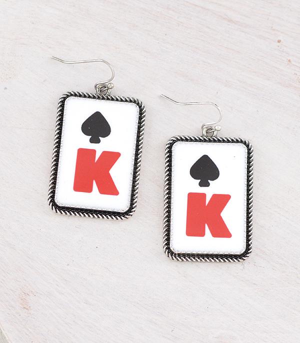 New Arrival :: Wholesale Trending King of Spade Earrings