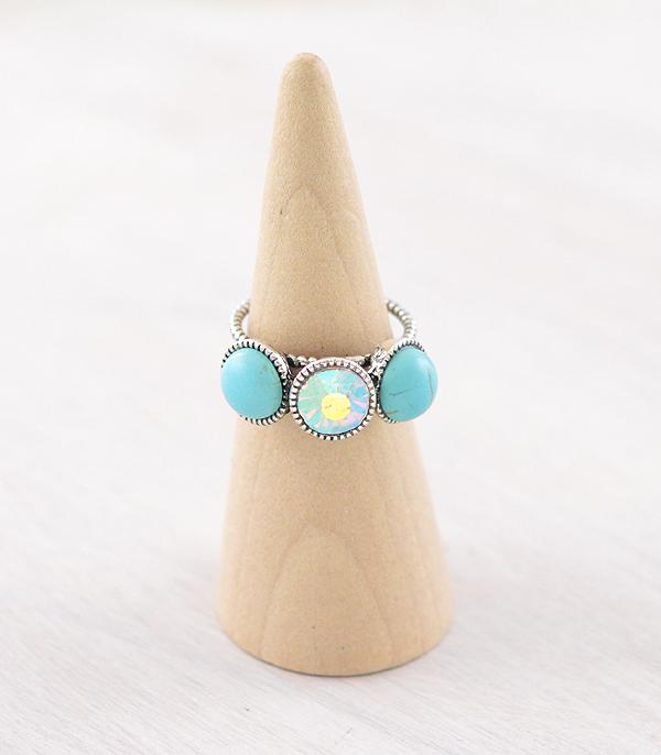 New Arrival :: Wholesale Western Turquoise Cuff Ring