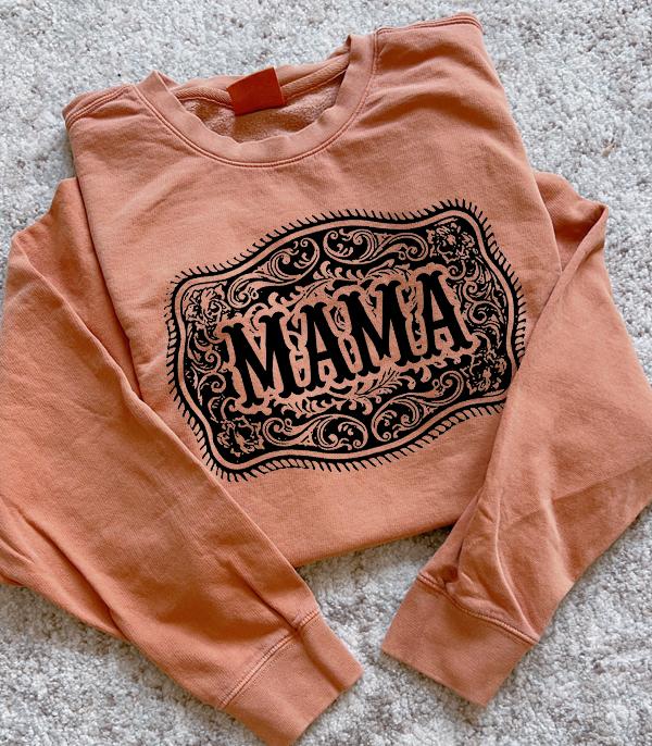 GRAPHIC TEES :: LONG SLEEVE :: Wholesale Western Comfort Colors Mama Sweatshirt