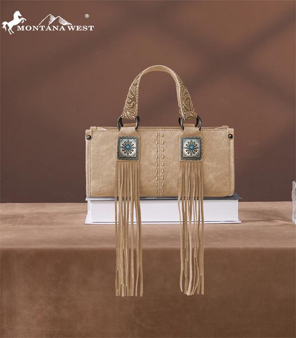 MONTANAWEST BAGS :: CROSSBODY BAGS :: Wholesale Montana West Fringe Concho Mini Bag