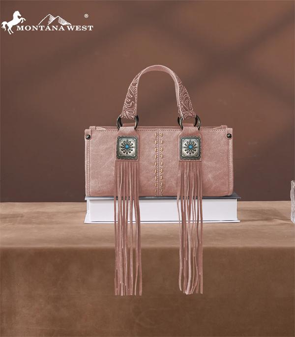 MONTANAWEST BAGS :: CROSSBODY BAGS :: Wholesale Montana West Concho Fringe Crossbody Bag