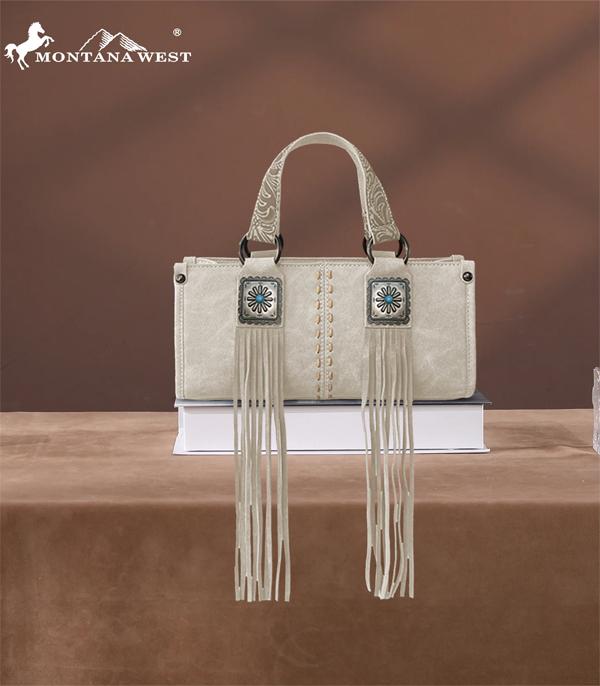 MONTANAWEST BAGS :: CROSSBODY BAGS :: Wholesale Montana West Concho Fringe Crossbody Bag