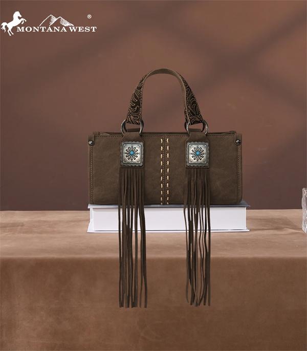 MONTANAWEST BAGS :: CROSSBODY BAGS :: Wholesale Montana West Concho Fringe Crossbody Bag