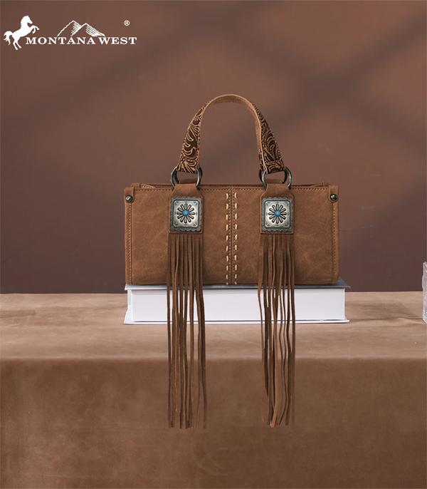 New Arrival :: Wholesale Montana West Concho Fringe Crossbody Bag