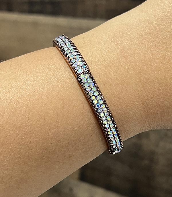 BRACELETS :: CUFF I BANGLE :: Wholesale Western Rhinestone Pave Bracelet