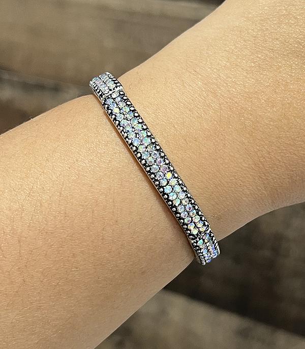 BRACELETS :: CUFF I BANGLE :: Wholesale Western Rhinestone Pave Bracelet