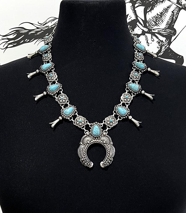 New Arrival :: Wholesale Western Squash Blossom Necklace