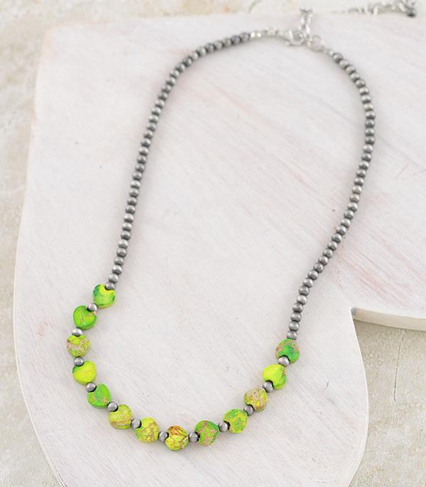 New Arrival :: Wholesale Western Heart Stone Navajo Bead Necklace