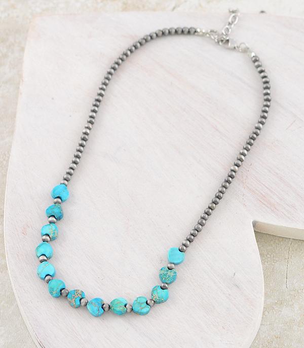 New Arrival :: Wholesale Western Heart Stone Navajo Bead Necklace