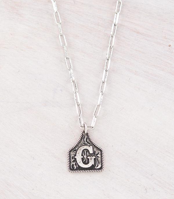 WHAT'S NEW :: Wholesale Western Cattle Tag Initial Necklace