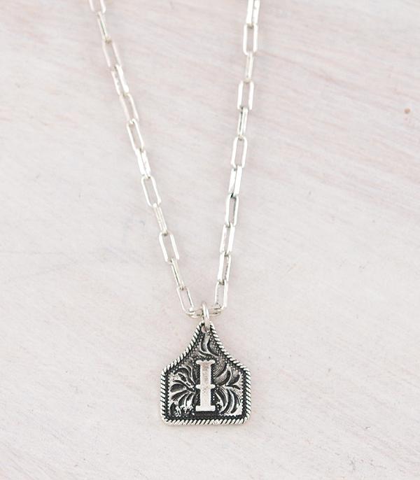 WHAT'S NEW :: Wholesale Western Cattle Tag Initial Necklace
