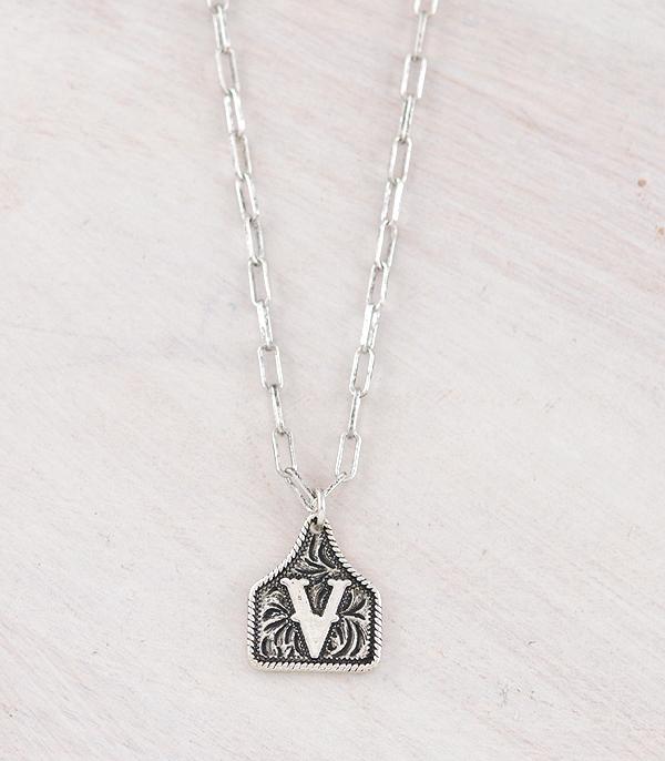 WHAT'S NEW :: Wholesale Western Cattle Tag Initial Necklace