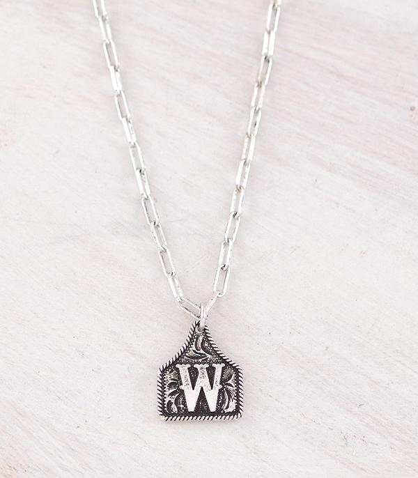 WHAT'S NEW :: Wholesale Western Cattle Tag Initial Necklace