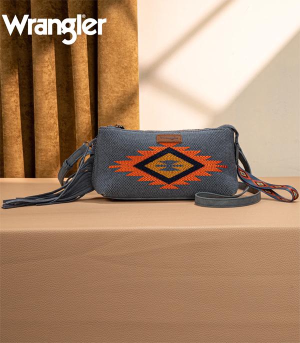 New Arrival :: Wholesale Wrangler Aztec Wristlet Crossbody Bag