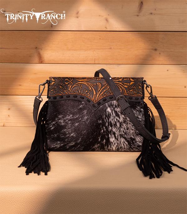 New Arrival :: Wholesale Trinity Ranch Cowhide Tooling Crossbody 