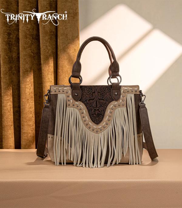 New Arrival :: Wholesale Trinity Ranch Tooled Fringe Tote