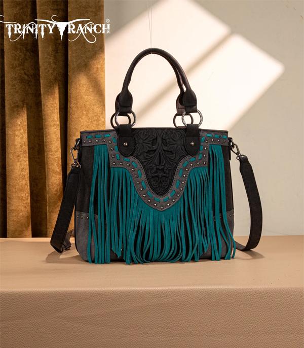 New Arrival :: Wholesale Trinity Ranch Tooled Fringe Tote