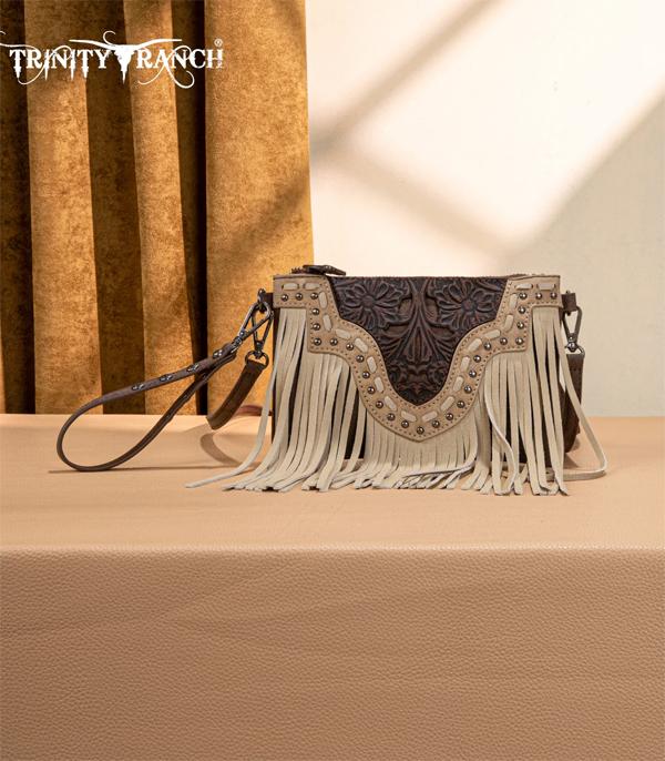 New Arrival :: Wholesale Floral Tooled Clutch Crossbody Bag