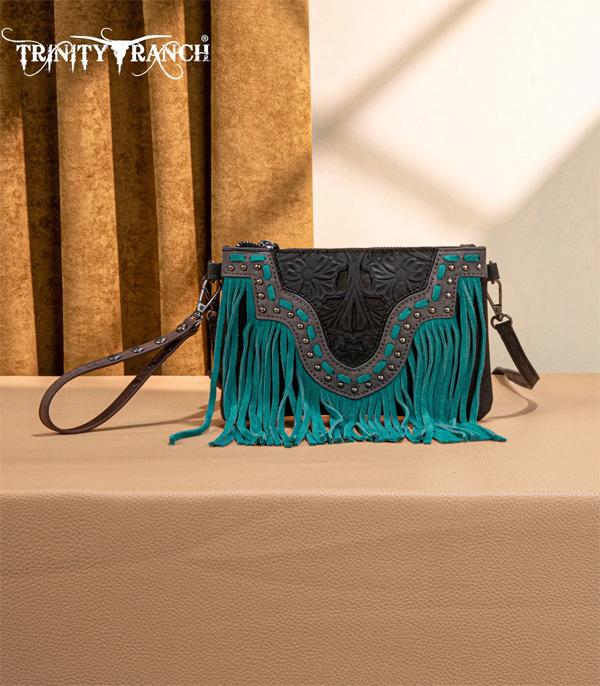New Arrival :: Wholesale Floral Tooled Clutch Crossbody Bag
