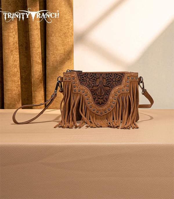 New Arrival :: Wholesale Floral Tooled Clutch Crossbody Bag