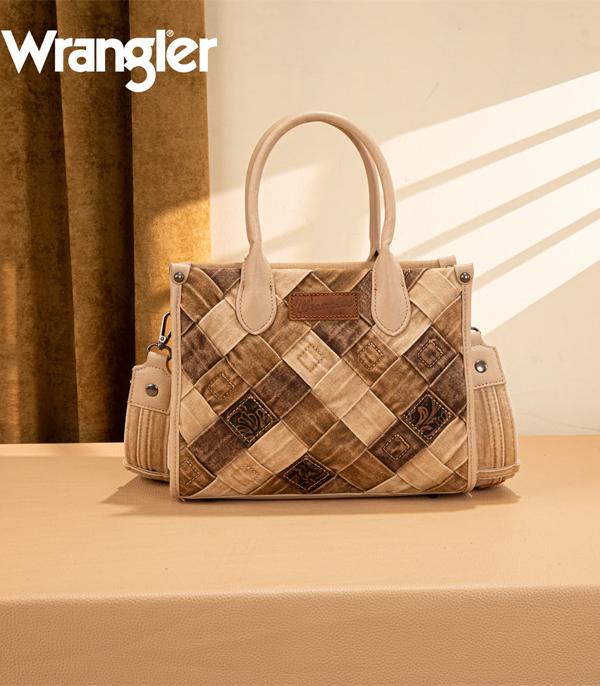 New Arrival :: Wholesale Wrangler Woven Denim Tote Crossbody Bag