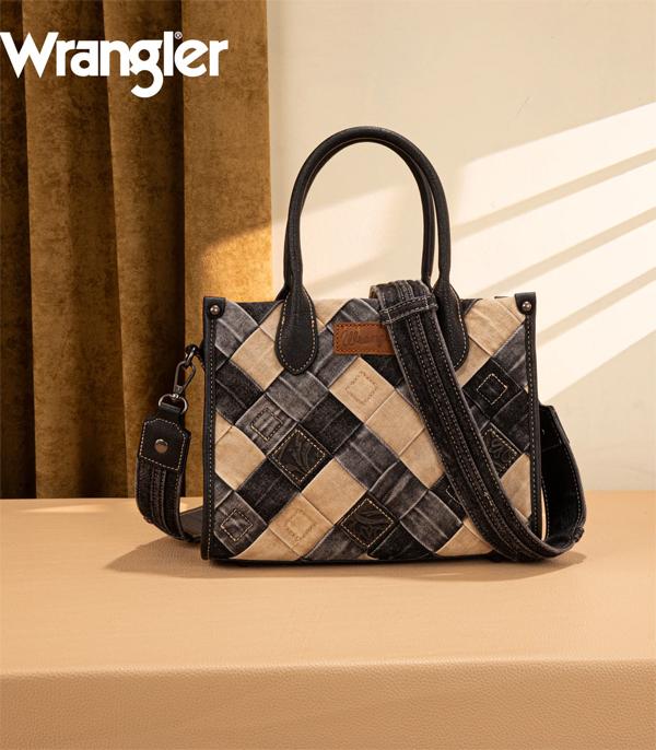 New Arrival :: Wholesale Wrangler Woven Denim Tote Crossbody Bag