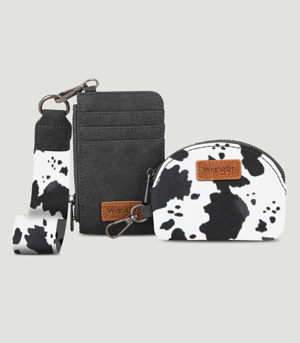 New Arrival :: Wholesale Wrangler Cow Print Wristlet Set