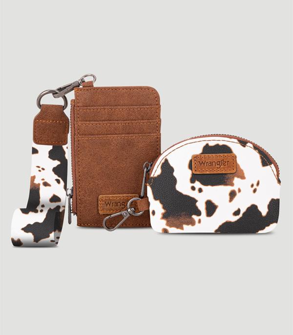 New Arrival :: Wholesale Wrangler Cow Print Wristlet Set