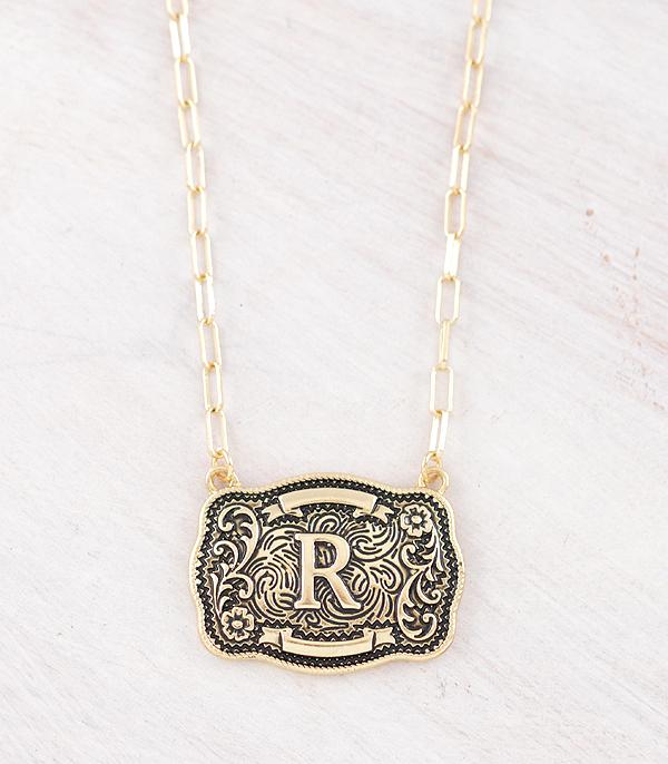 New Arrival :: Wholesale Tipi Brand Buckle Initial Necklace