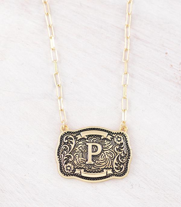 New Arrival :: Wholesale Tipi Brand Buckle Initial Necklace